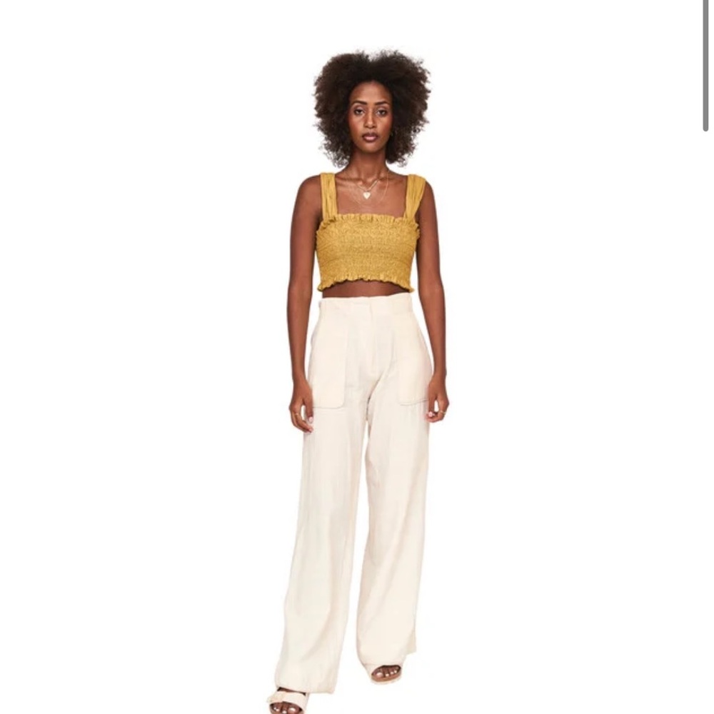 Mirth Wide-Leg white pants